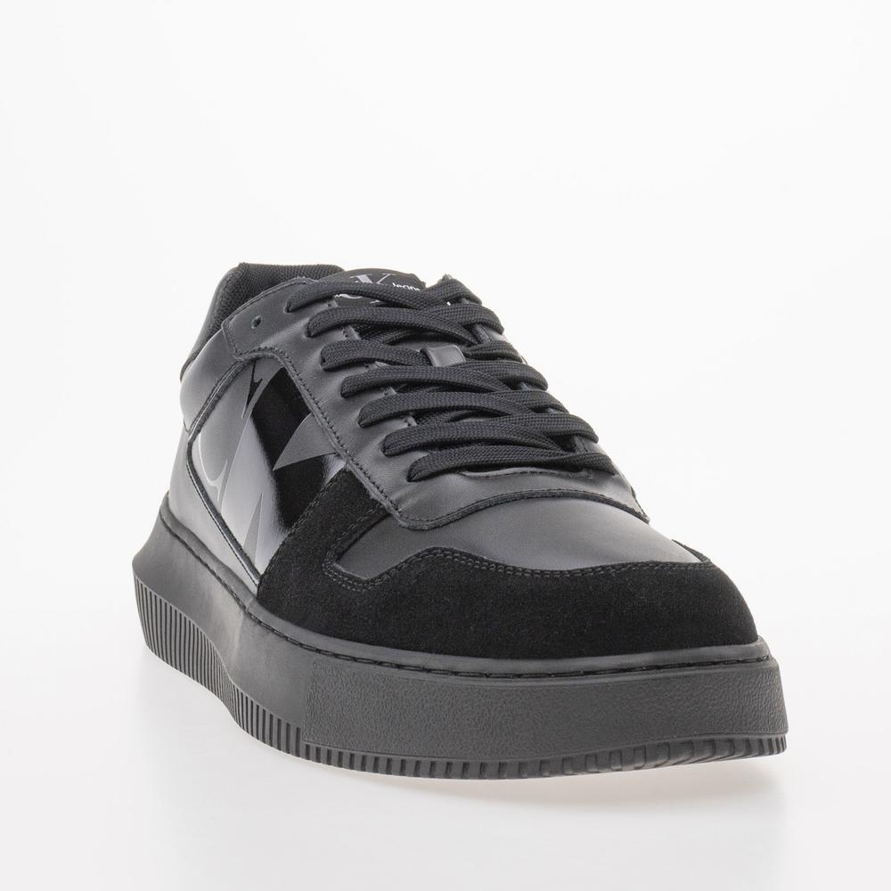 Buty Calvin Klein Chunky Cupsole Laceup Mix Lth YM0YM00703-BEH - czarne
