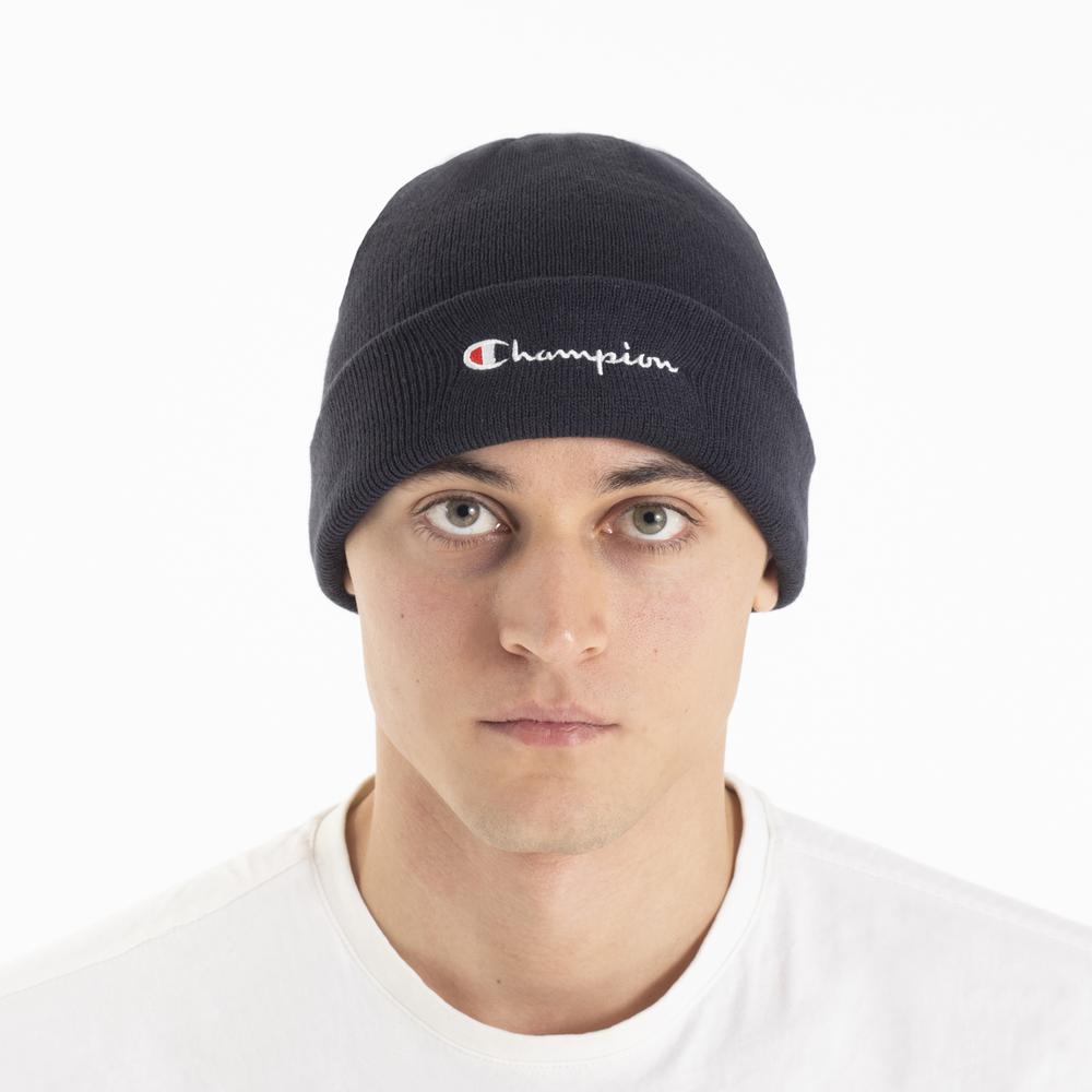 Czapka Champion Script Logo Beanie 806064-BS501 - granatowa