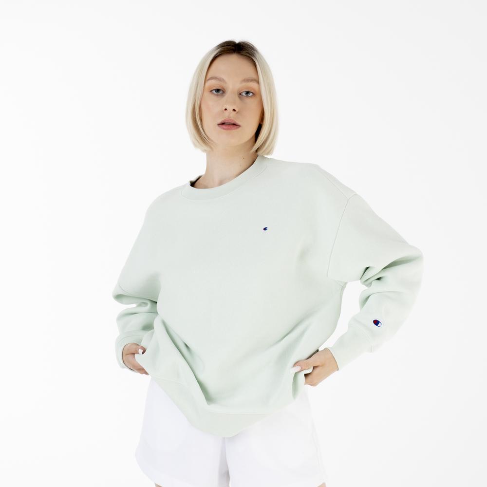 Bluza Champion Honeydew Minimal Oversized Reverse Weave Sweatshirt 116241-GS076 - zielony