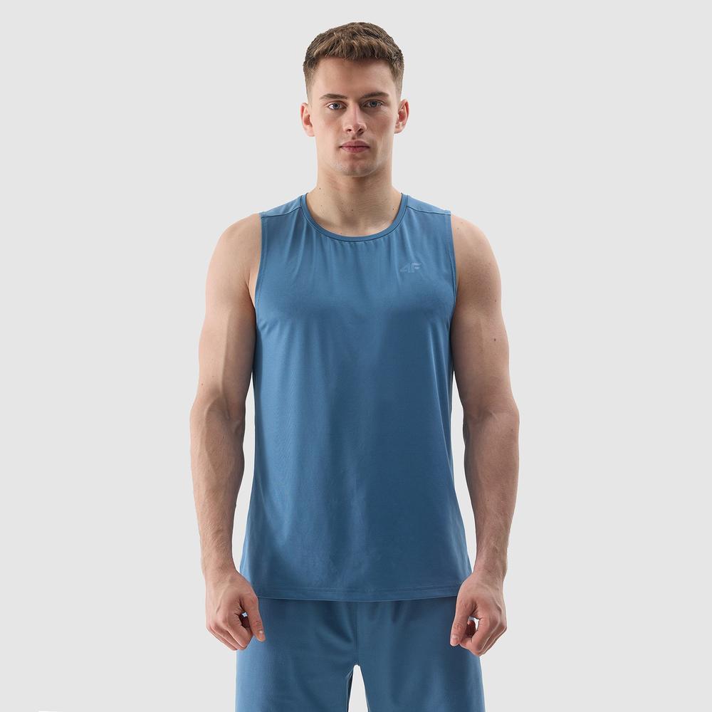 Koszulka męska 4F WSS24TFTSM59733S - niebieska