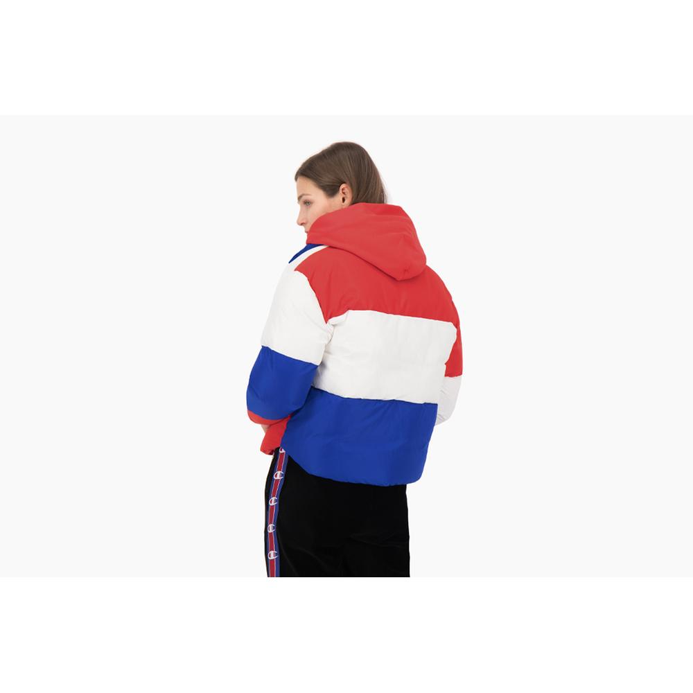 CHAMPION COLOUR BLOCK CROPPED PUFFED JACKET > 112347-BS008