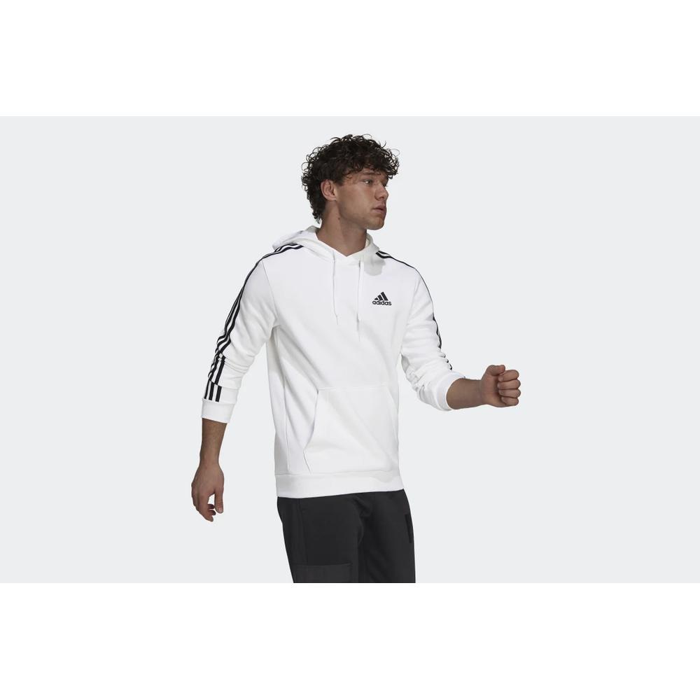 Bluza adidas Essentials Fleece 3-Stripes Hoodie GU2522 - biała