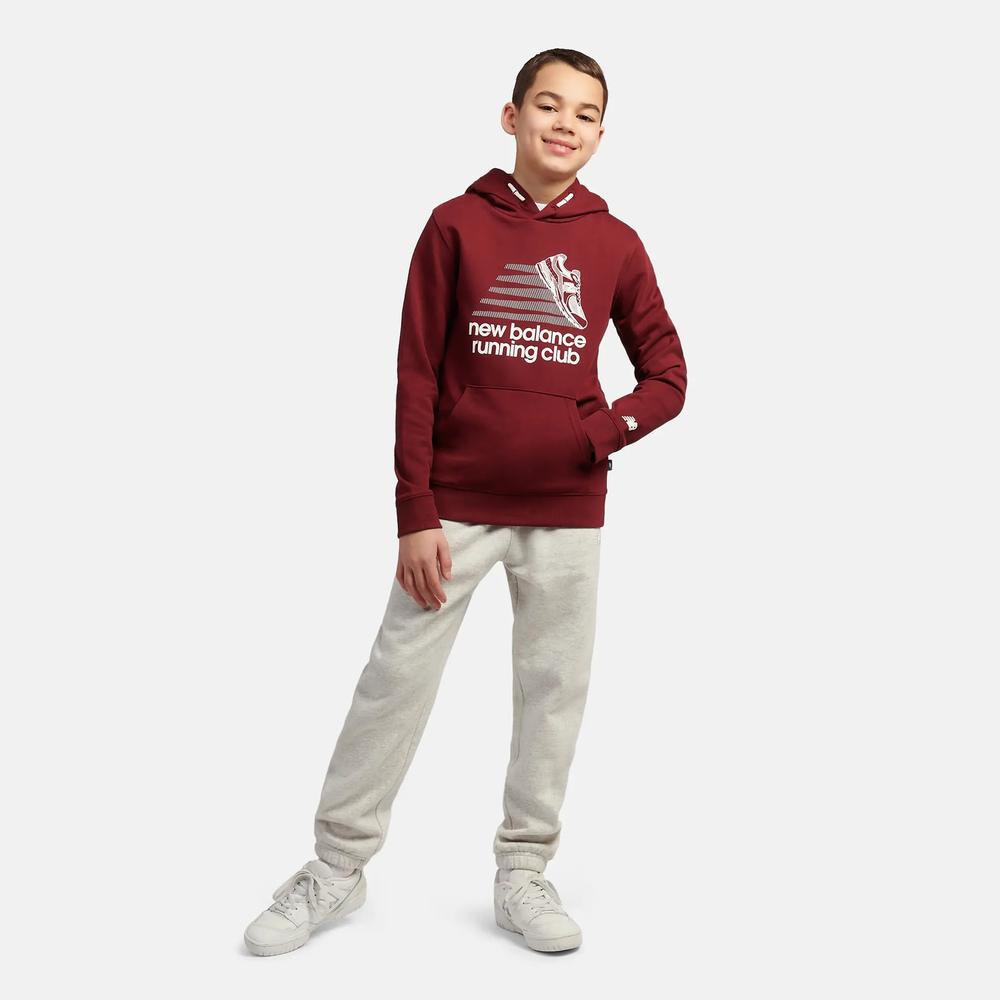 Bluza dziecięca New Balance LAKB0347MHB - bordowa