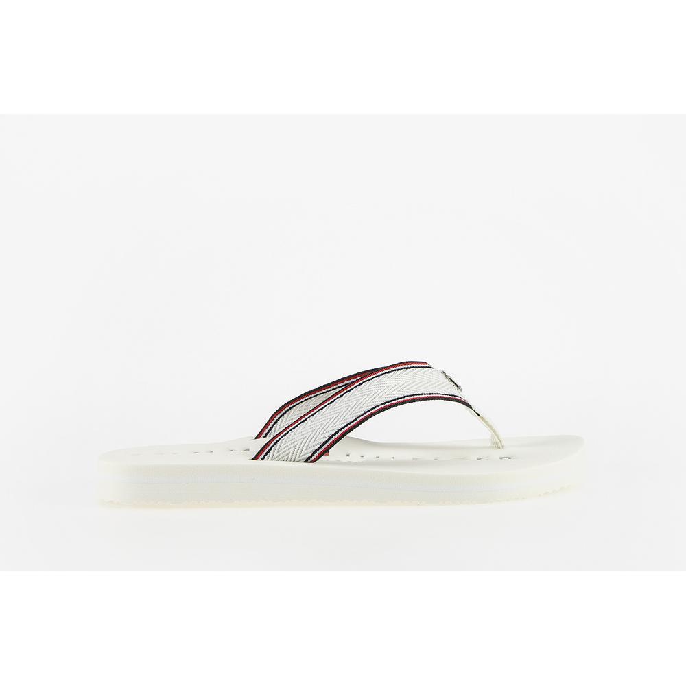 Japonki Tommy Hilfiger Hardware Flat Beach FW0FW06421-YBL - białe