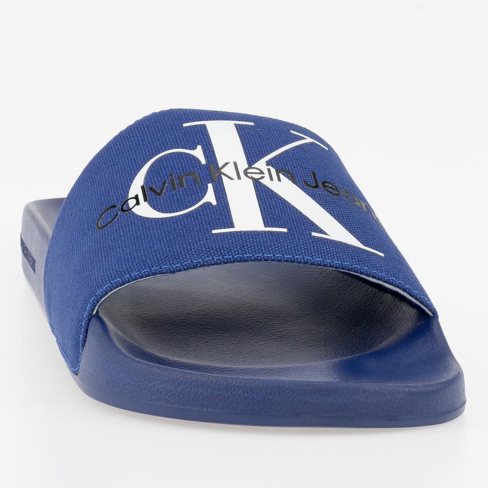 Klapki Calvin Klein Slide Monogram CO YM0YM00061-C7I - granatowe