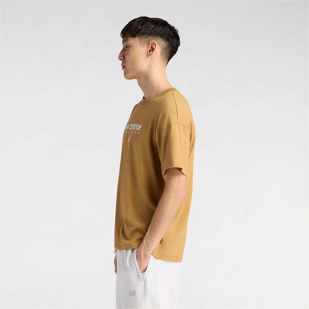 Koszulka męska New Balance MT61D0U5ABG - pomarańczowa