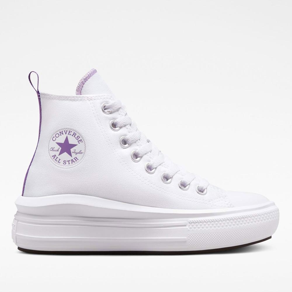 Buty Converse Chuck Taylor All Star Move Platform A03667C - białe