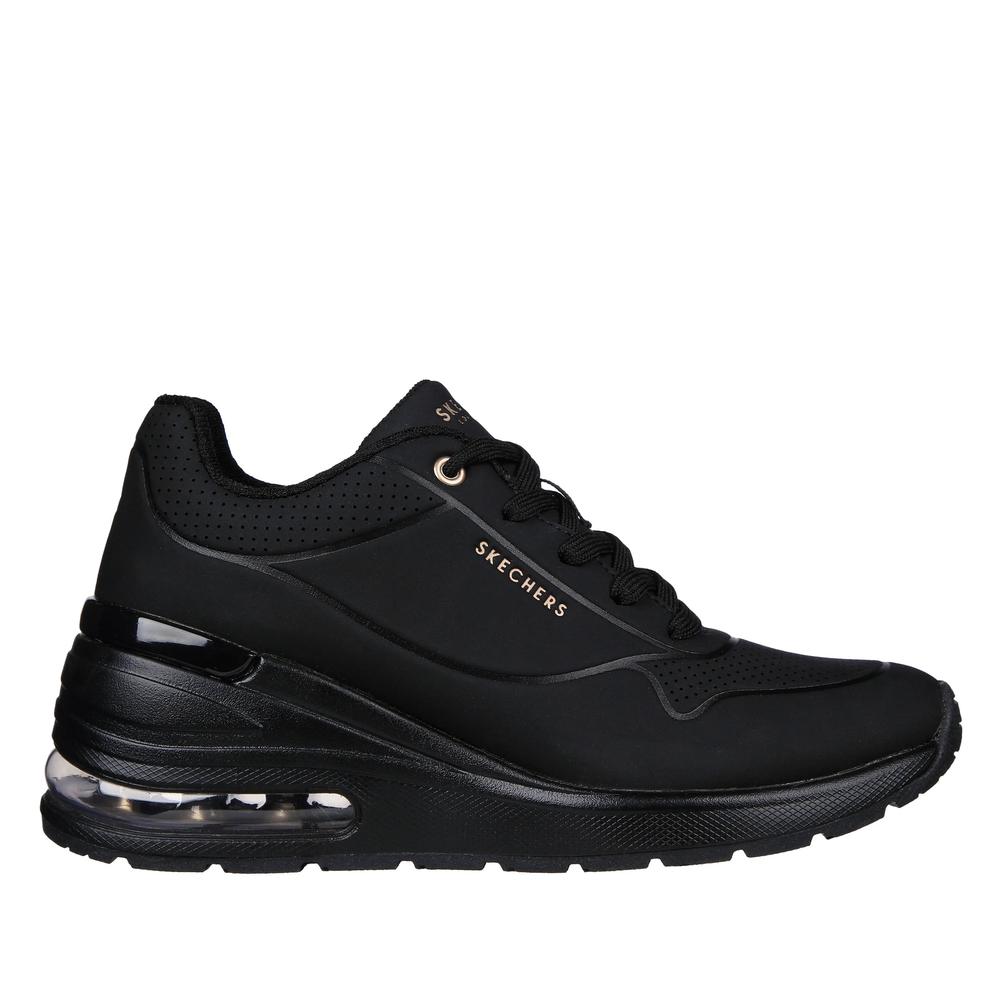 Buty damskie Skechers Million Air Elevated 155401BBK - czarne