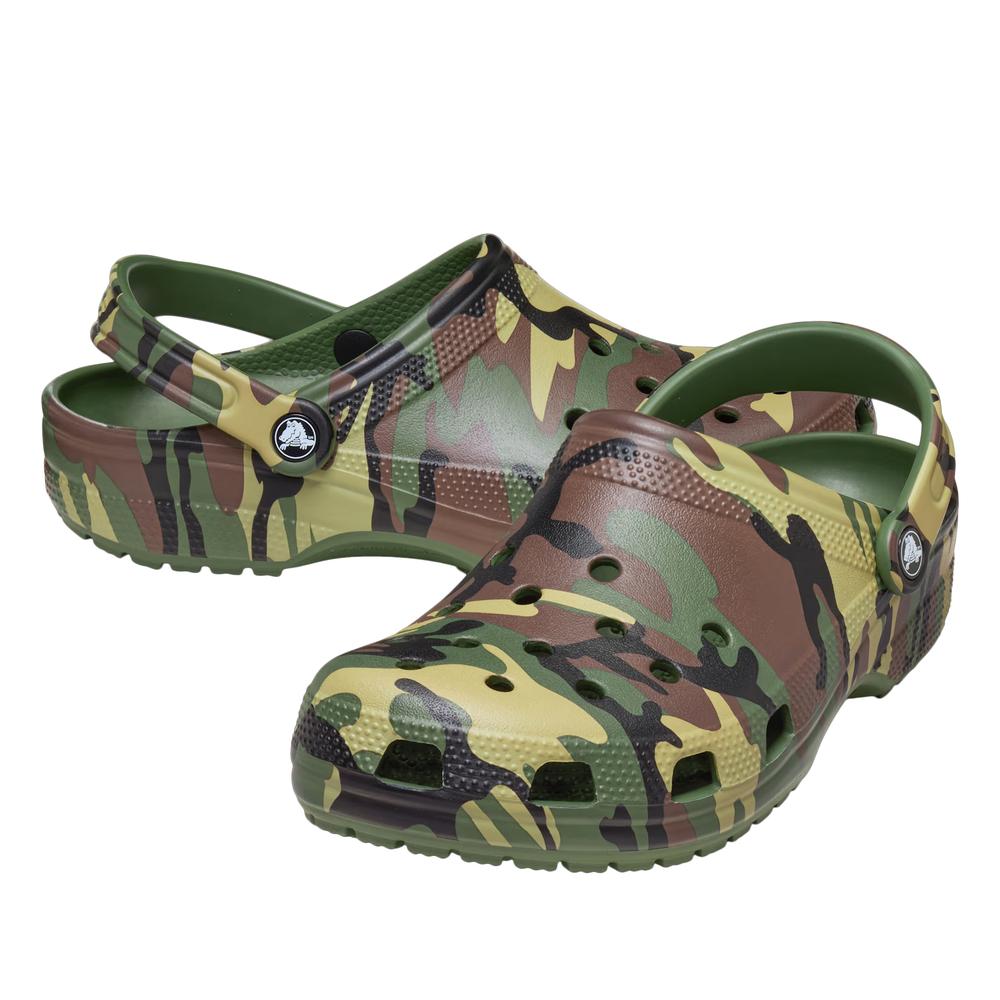 Klapki unisex Crocs Classic Camouflage Clog 211936-3TC - multikolor