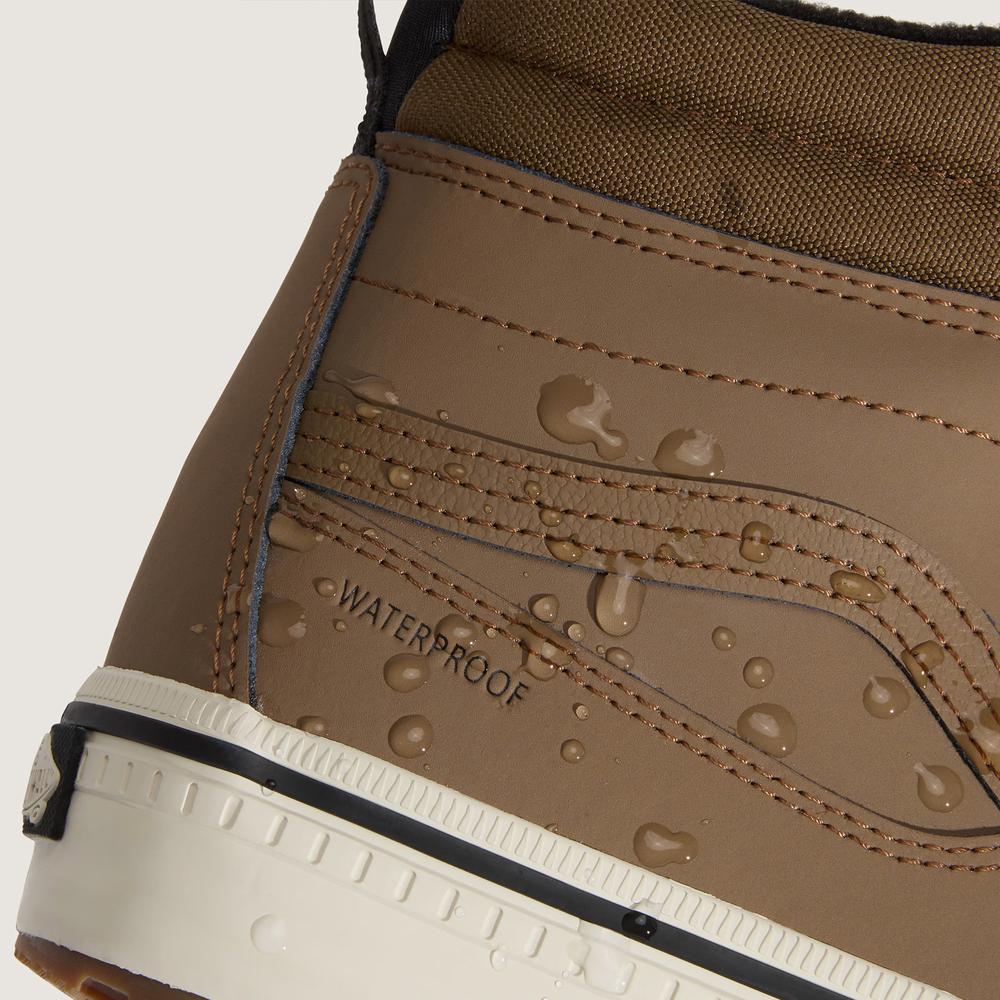 Buty męskie Vans SK8-Hi Waterproof VN000DAQ91K1 - brązowe