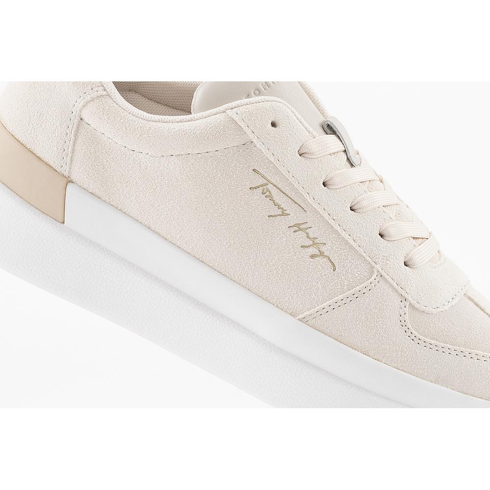 Buty Tommy Hilfiger Signature Suede FW0FW06518-AF4 - beżowe
