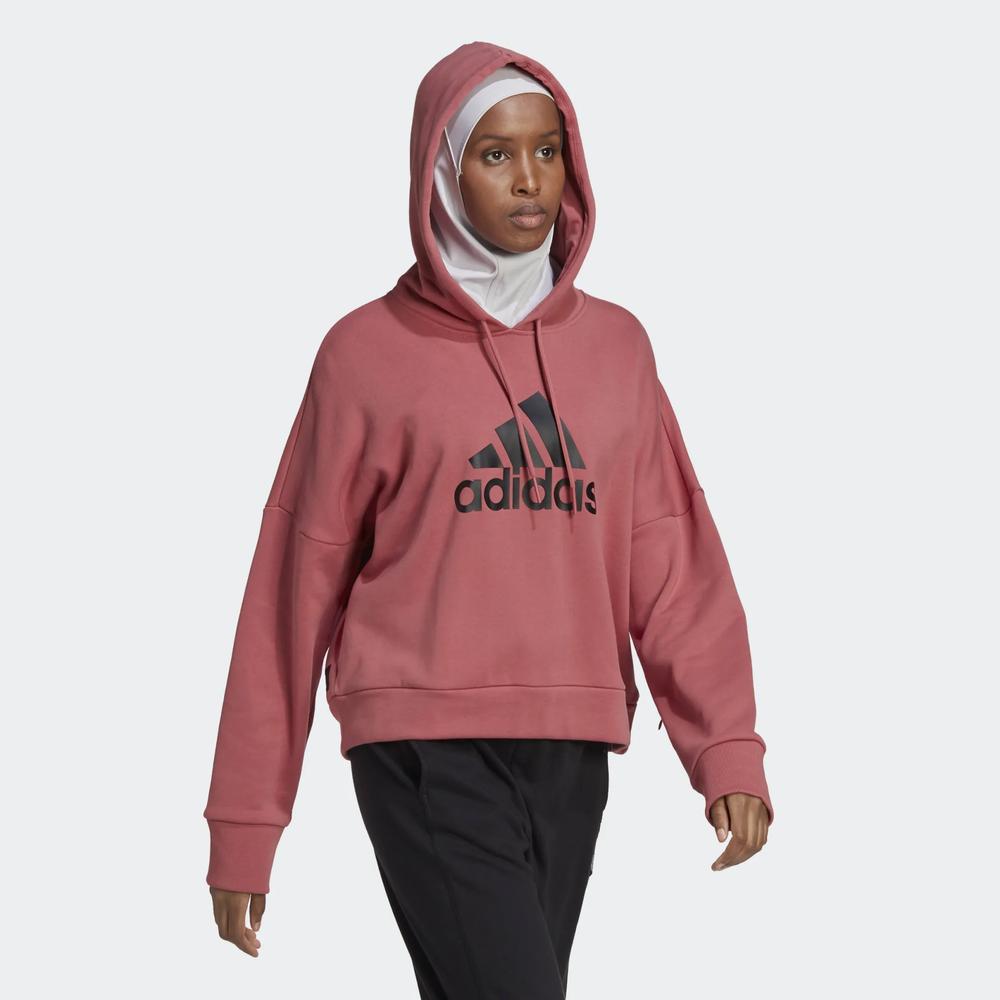 Bluza adidas Future Icons Badge Of Sport Hoodie HK0544 - czerwona