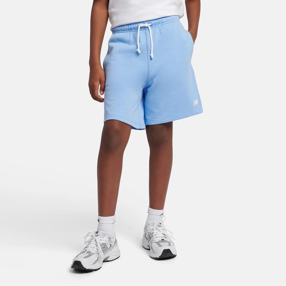 Spodenki dziecięce New Balance LAKB0008ELE - niebieskie