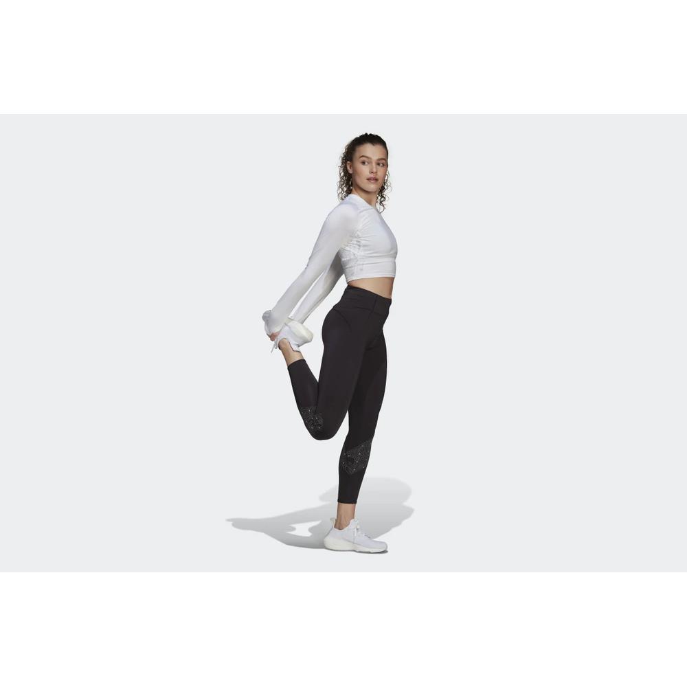Koszulka adidas Fast Flower Crop Long Sleeve Running Tee HB9237 - biała