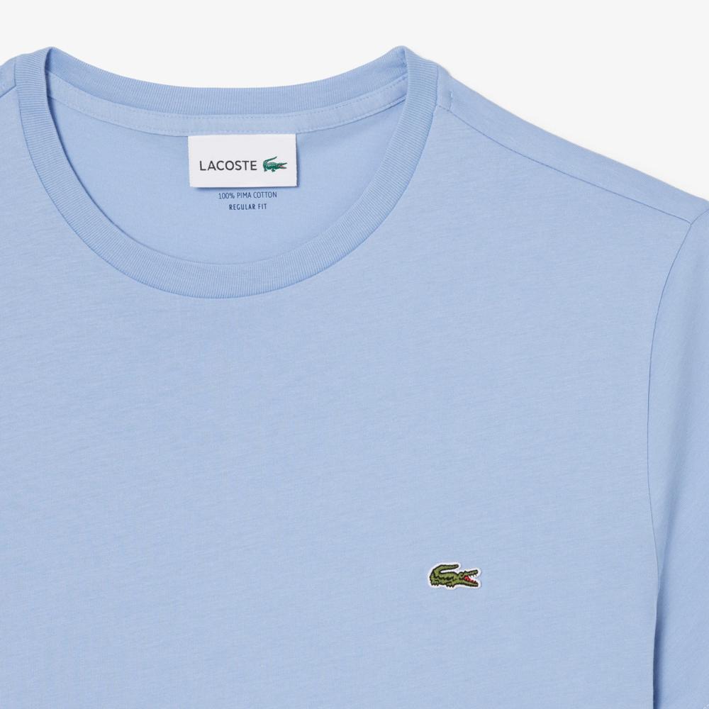 Koszulka męska Lacoste Crew Neck Pime Cotton Jersey TH6709-AEY - niebieska