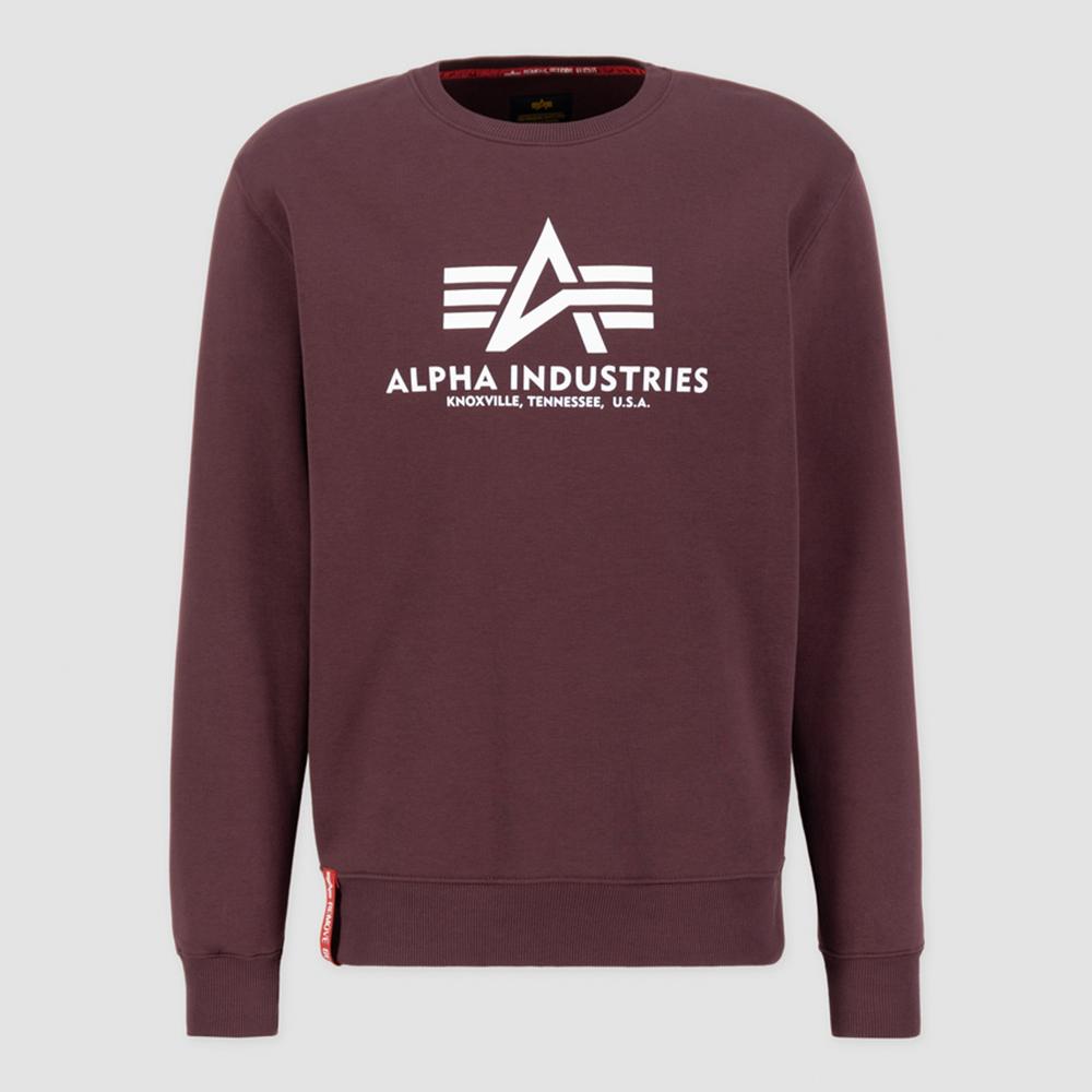 Bluza Alpha Industries Basic Sweater 17830221 - bordowa