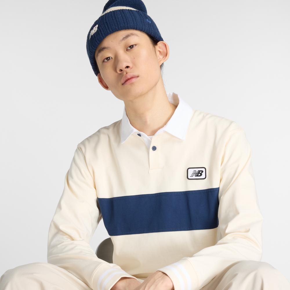 Koszulka męska New Balance MT53533PEF - beżowa