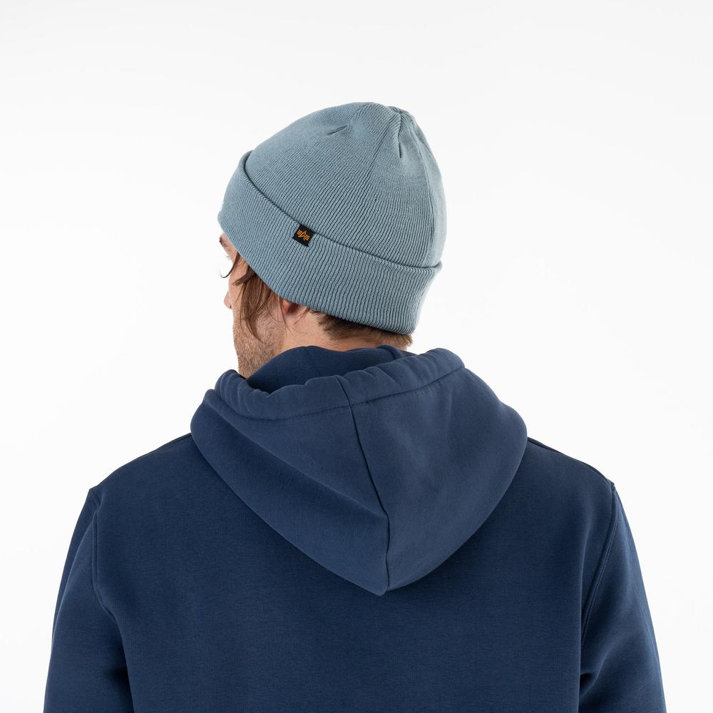 Czapka Alpha Industries 3D Beanie 168910134 - niebieska