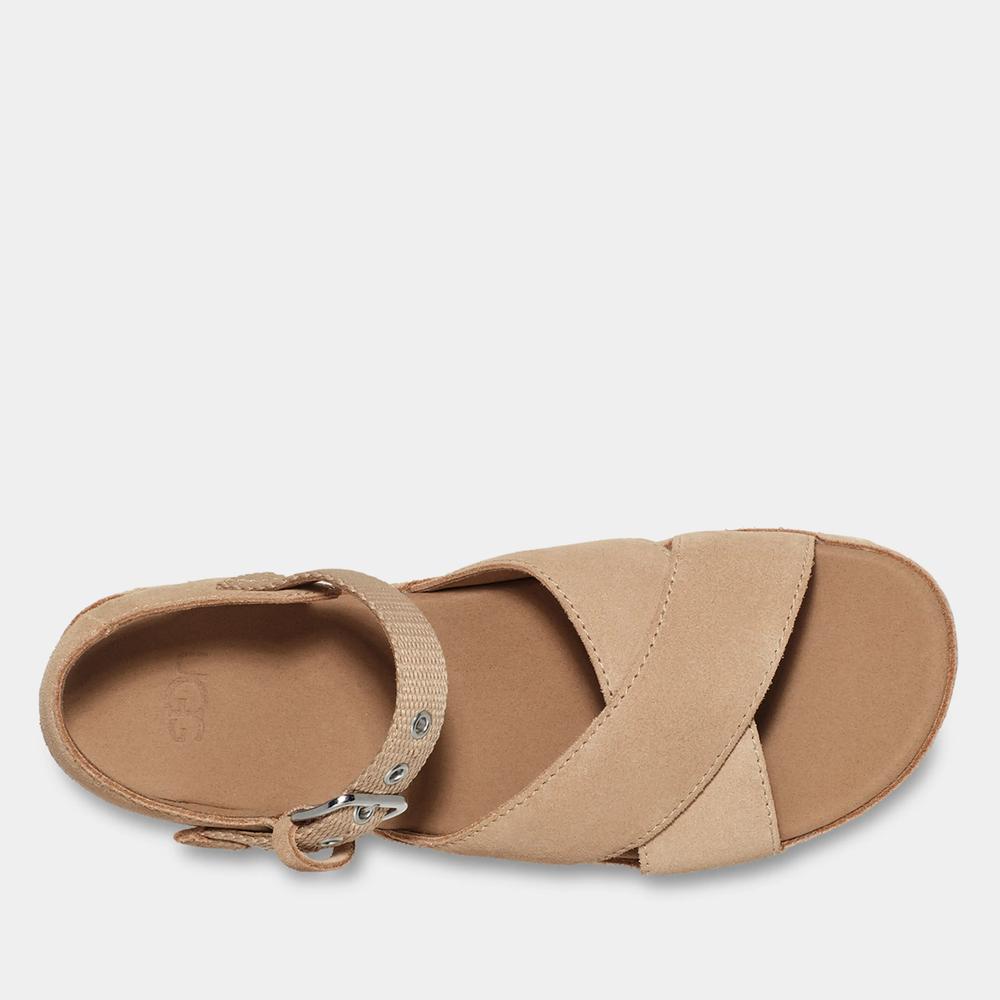 Sandały Ugg Aubrey Platform Sandal 1152711-SAN - beżowe