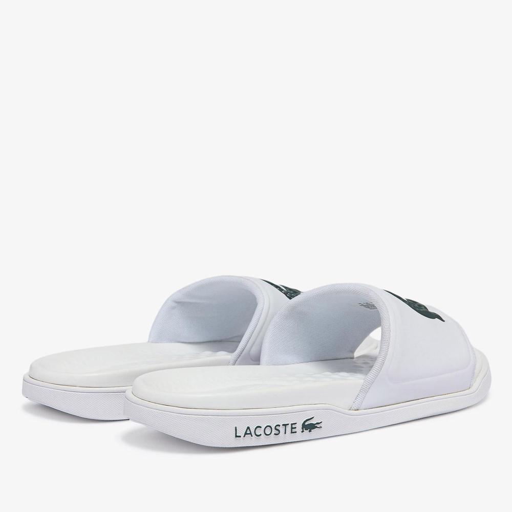 Klapki Lacoste Croco Dualist 743CMA0020-1R5 - białe