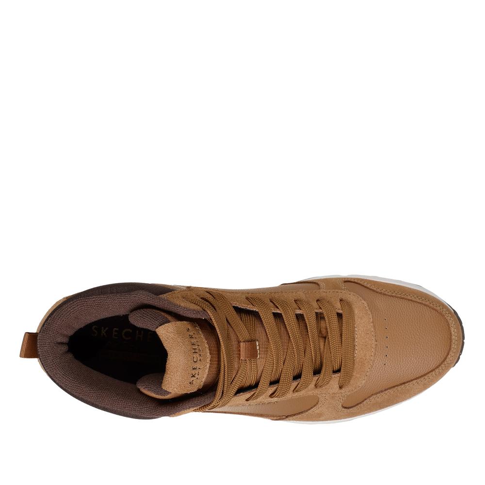 Buty męskie Skechers Uno Stand High 155196WSL - brązowe