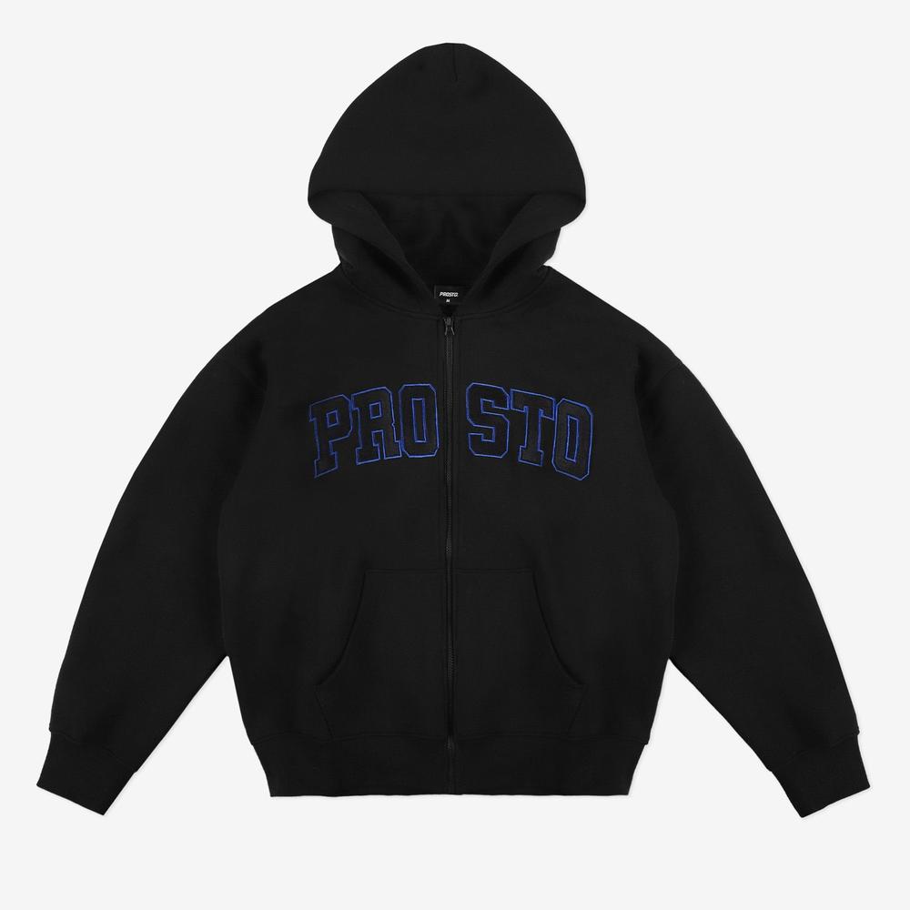 Bluza męska Prosto Zip Hoodie Axel KL251MSWE2181 - czarna