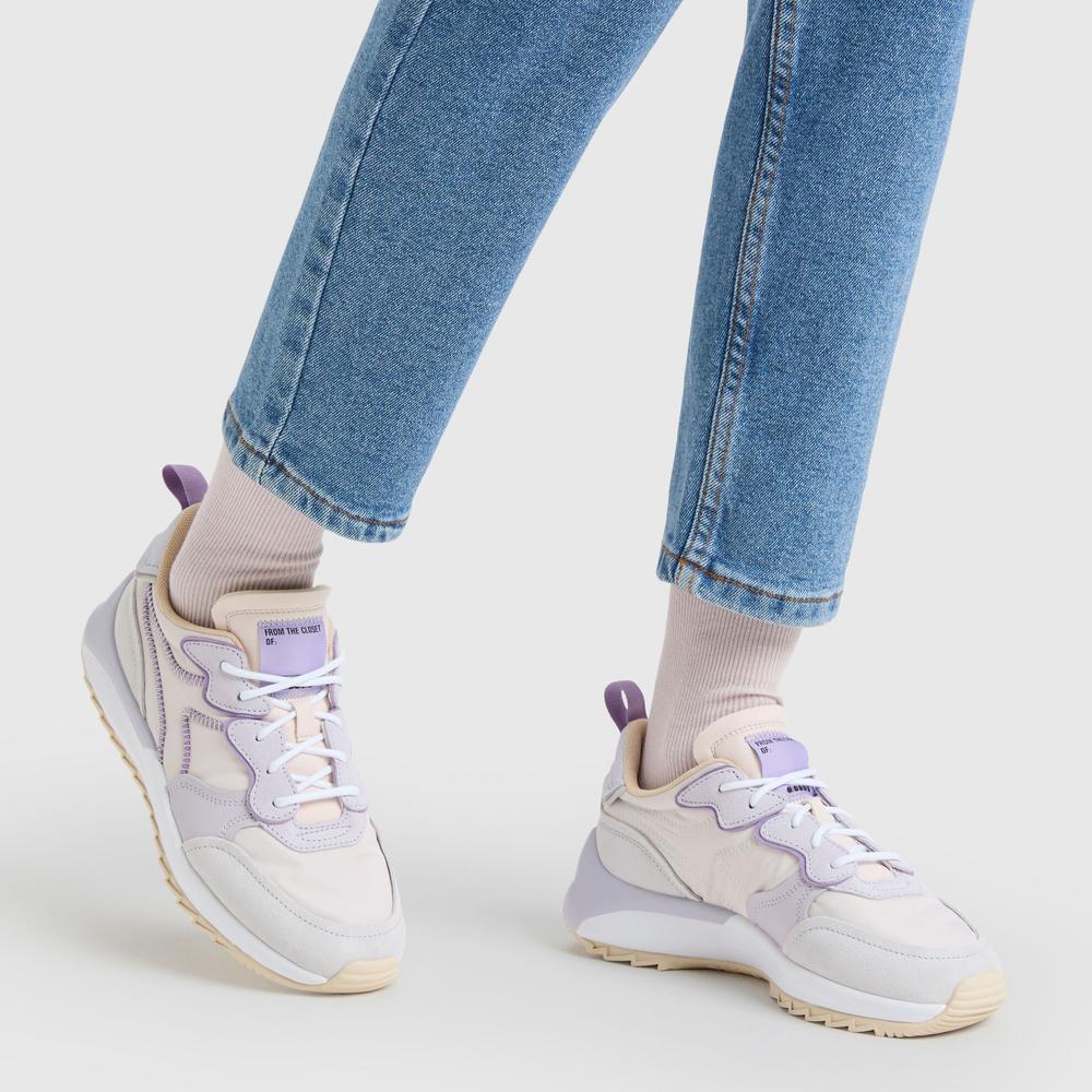 Buty Diadora Jolly Logo 501.178621-C0692 - beżowo-fioletowe