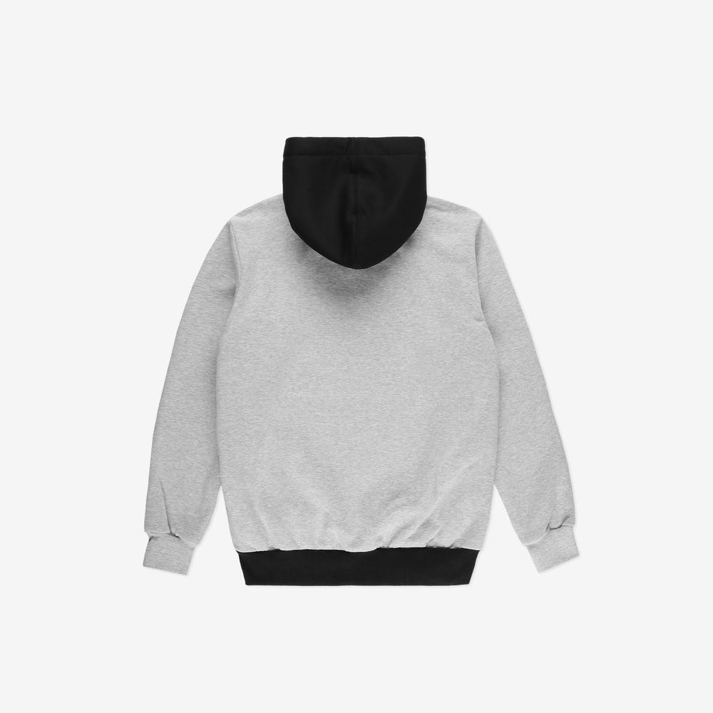 Bluza Prosto Klasyk Hoodie Shue KL222MSWE2093 - szaro-czarna