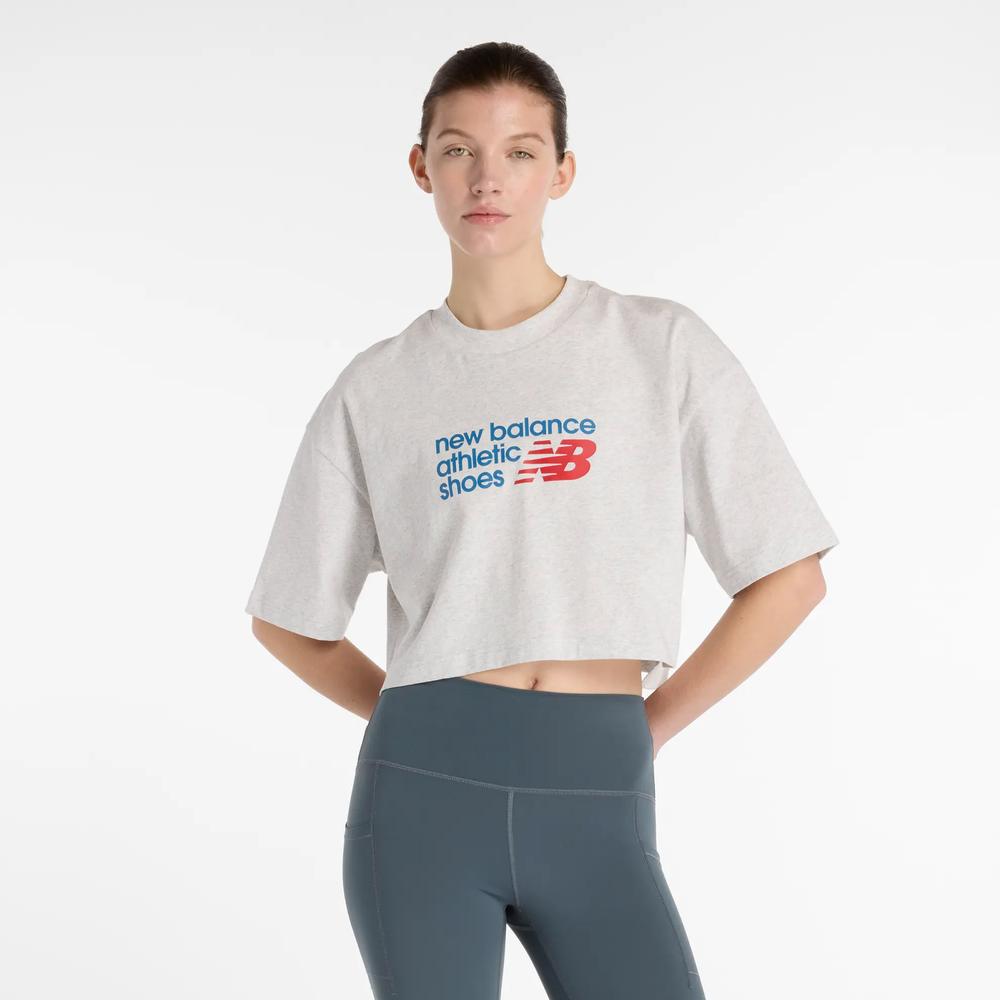 Koszulka damska New Balance WT51908AHH - szara
