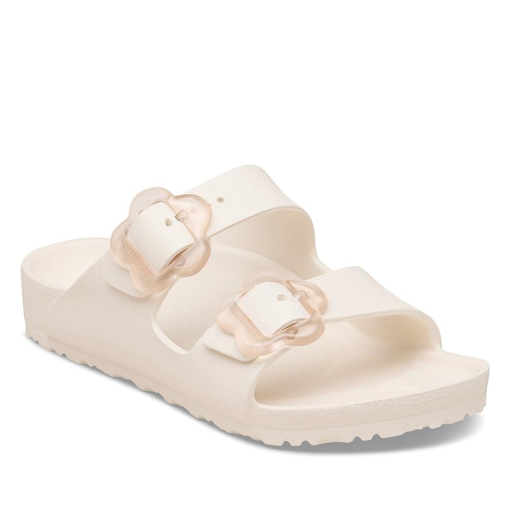 Klapki dziecięce Birkenstock Arizona Flower Eva 1031291 - beżowe