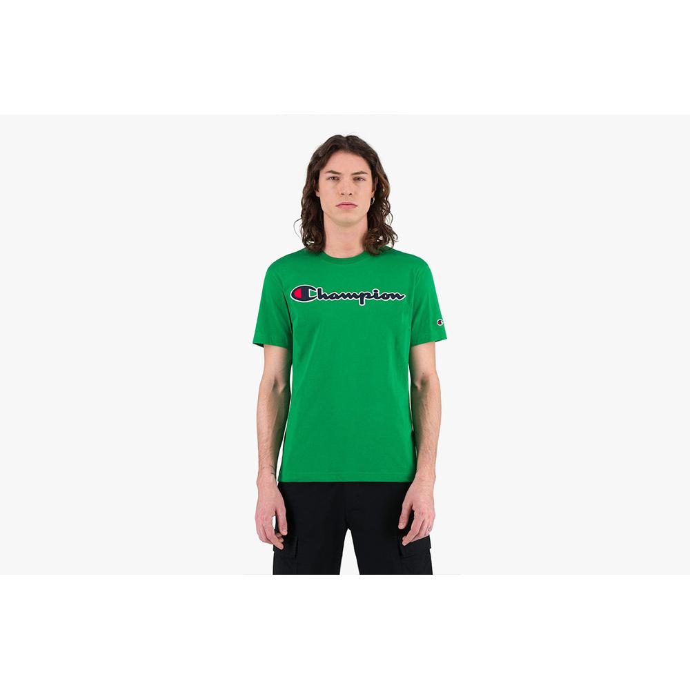 Champion Satin Script Logo Crew Neck > 214194-GS017