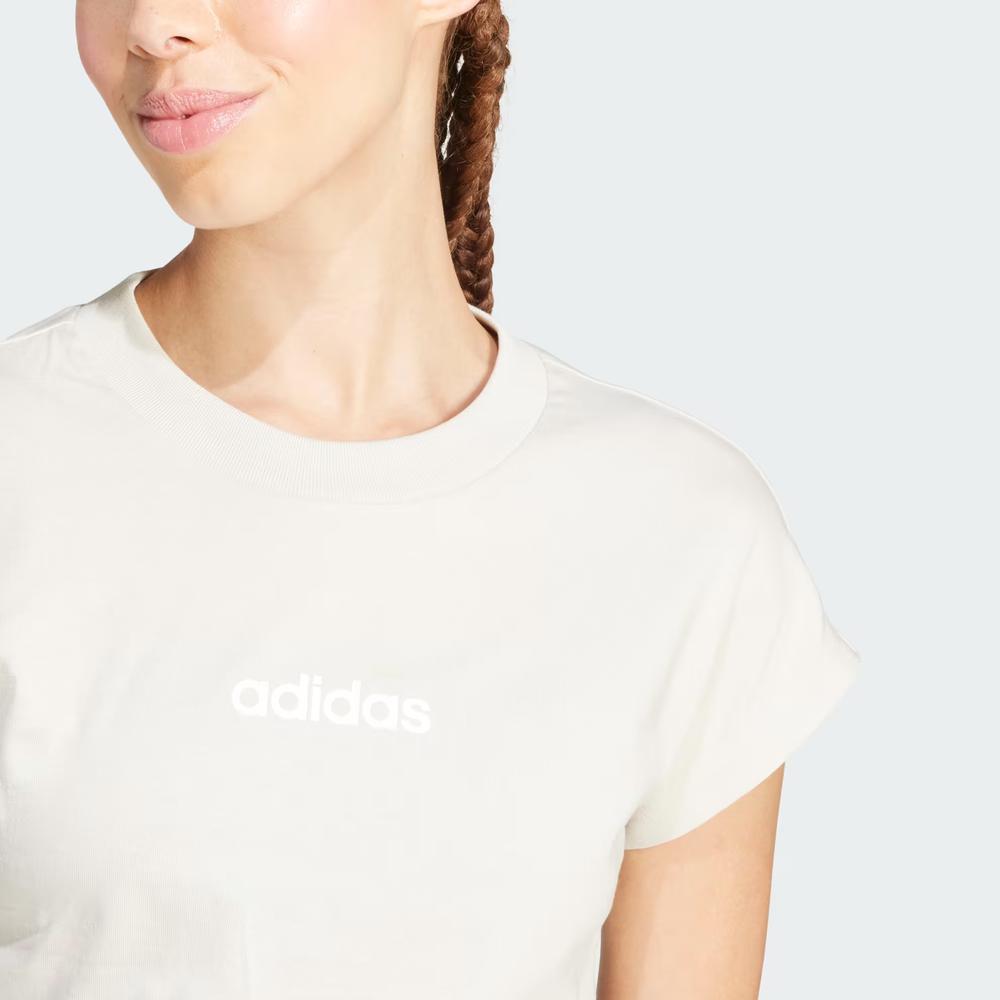 Koszulka damska adidas Sportswear Linear JC5819 - beżowa