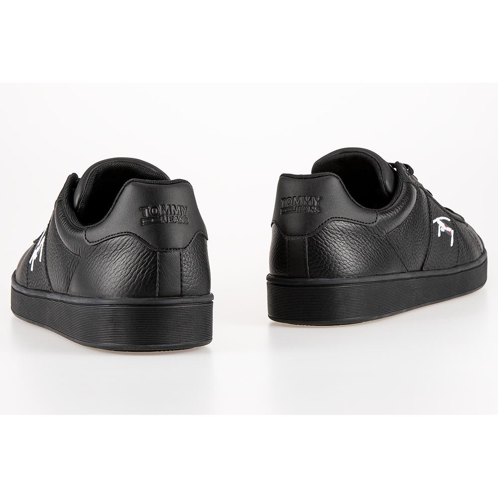 Tommy Jeans Leather Cupsole Signature Trainers > EM0EM00719-BDS