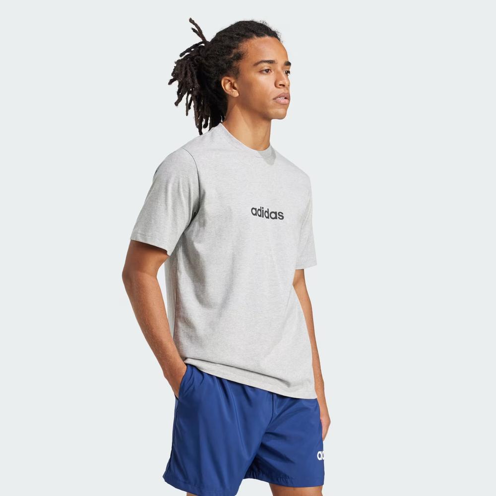 Koszulka męska adidas Sportswear Essentials Linear Single JE9002 - szara