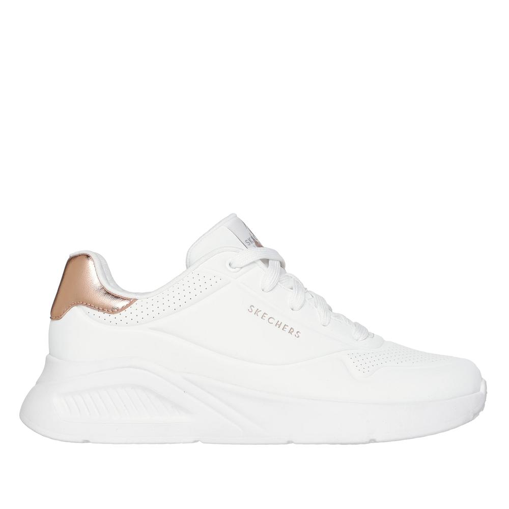Buty damskie Skechers Uno Lite Shimmer Along 177291WHT - białe