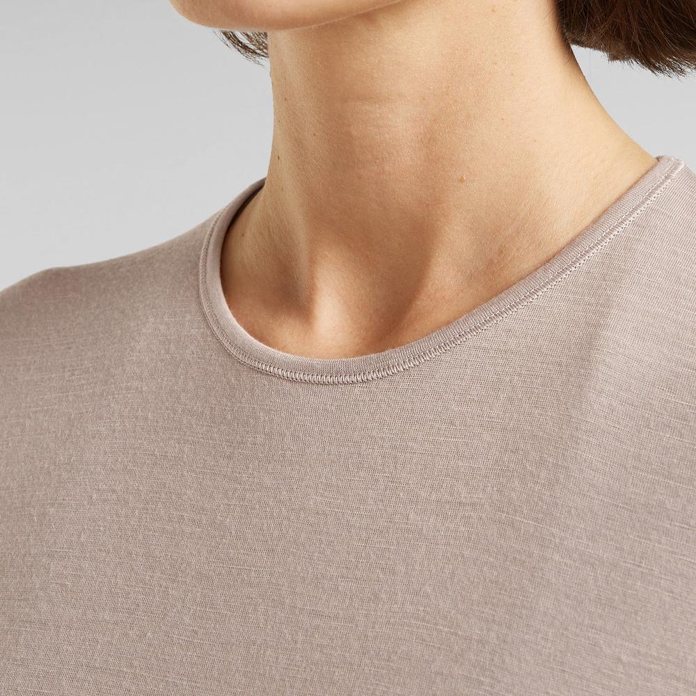 Koszulka damska Icebreaker Merino 200 Oasis Long Sleeve Crewe 1043750LH1 - beżowa