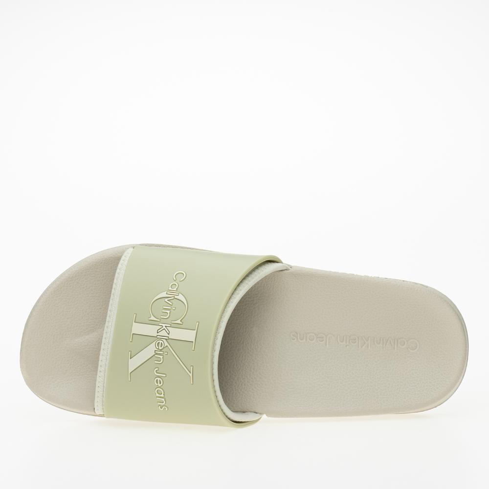 Klapki Calvin Klein Slide Monogram TPU YW0YW00585-0F4 - zielone