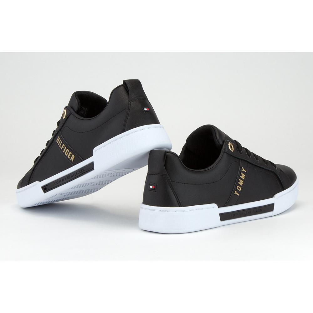TOMMY HILFIGER GOLD-TONE DETAILING TRAINERS > FW0FW05217-BDS