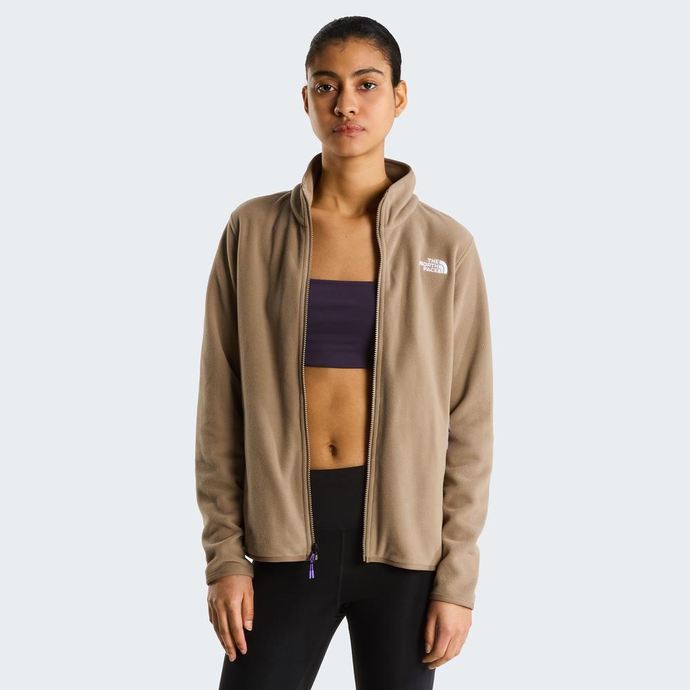 Bluza damska The North Face 100 Glacier Full-Zip Fleece 0A8D2F2H91 - brązowy