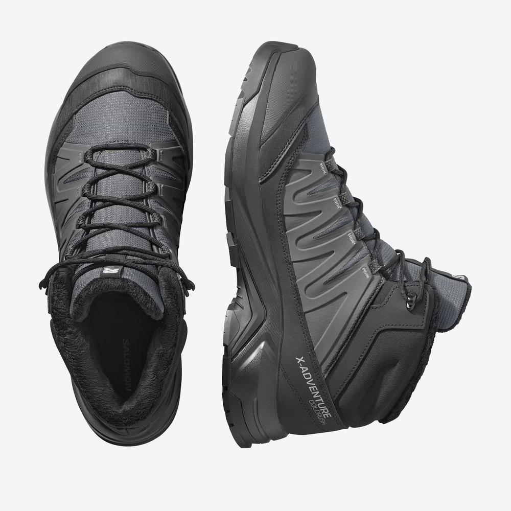Buty męskie Salomon X-Adventure Coldrush Waterproof L47856000 - czarne