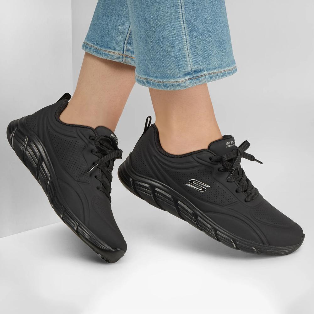 Buty damskie Skechers Bobs Sport B Flex LO Cool Ease 117715BBK - czarne