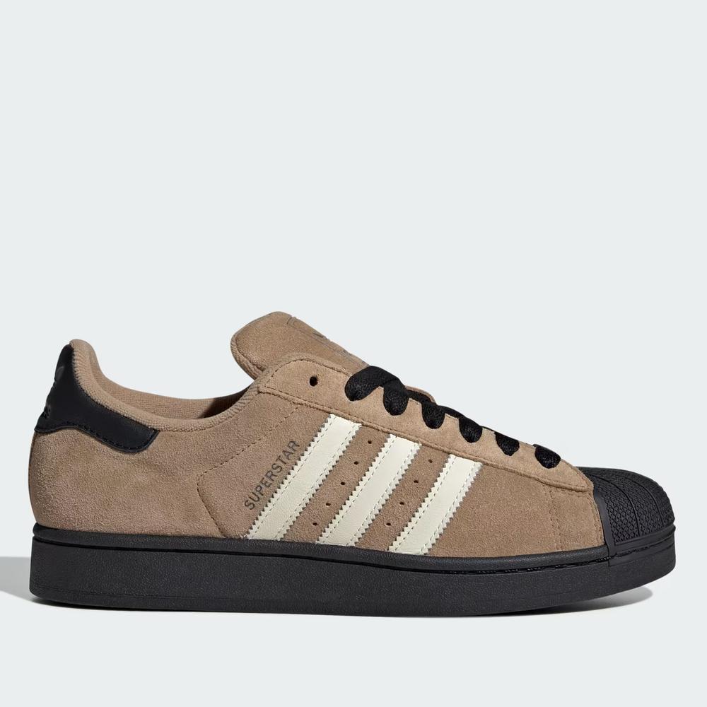 Buty unisex adidas Originals Superstar II JQ3221 - brązowe