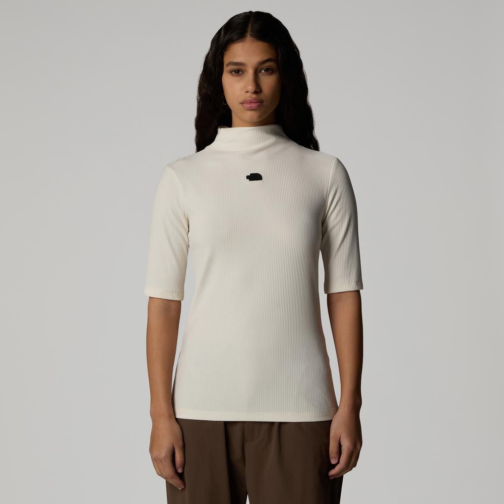 Koszulka damska The North Face Mock Neck Slim 0A89C3QLI1 - biała