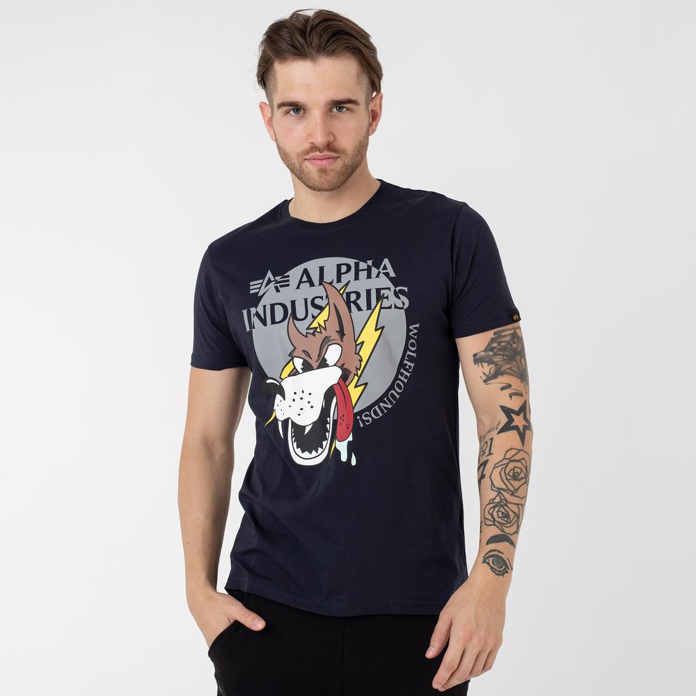 Koszulka Alpha Industries Wolfhounds T 10850307 - granatowa