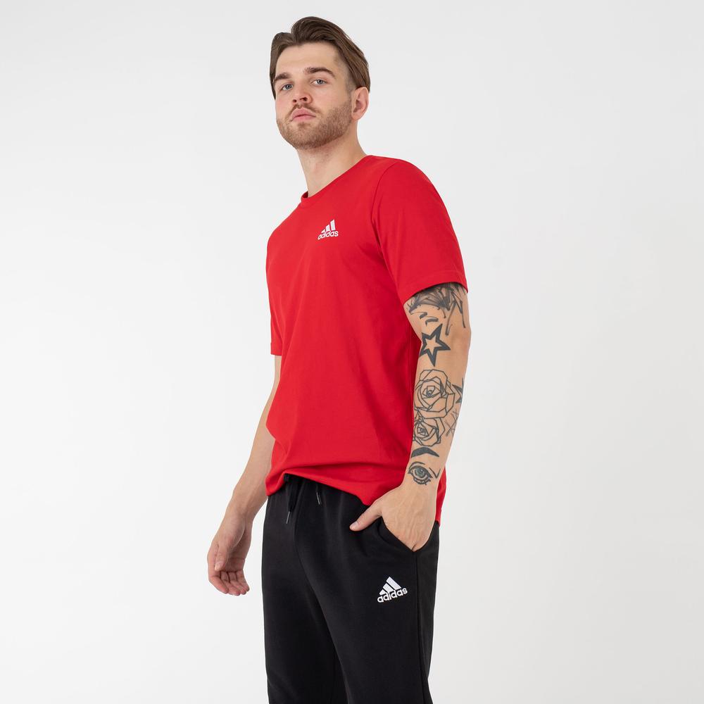 Koszulka adidas Essentials Embroidered Small Logo GK9642 - czerwona