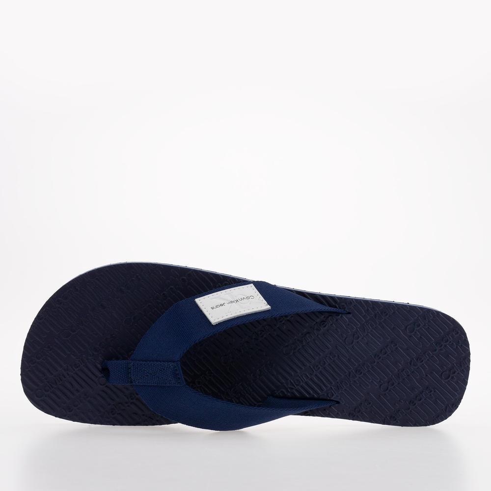 Japonki Calvin Klein Beach Sandal Woven Patch YM0YM00657-C7I - granatowe