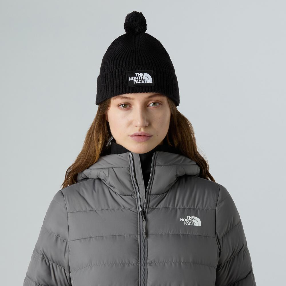 Czapka The North Face Logo Box Cuffed Beanie 0A8CHFJK31 - czarna