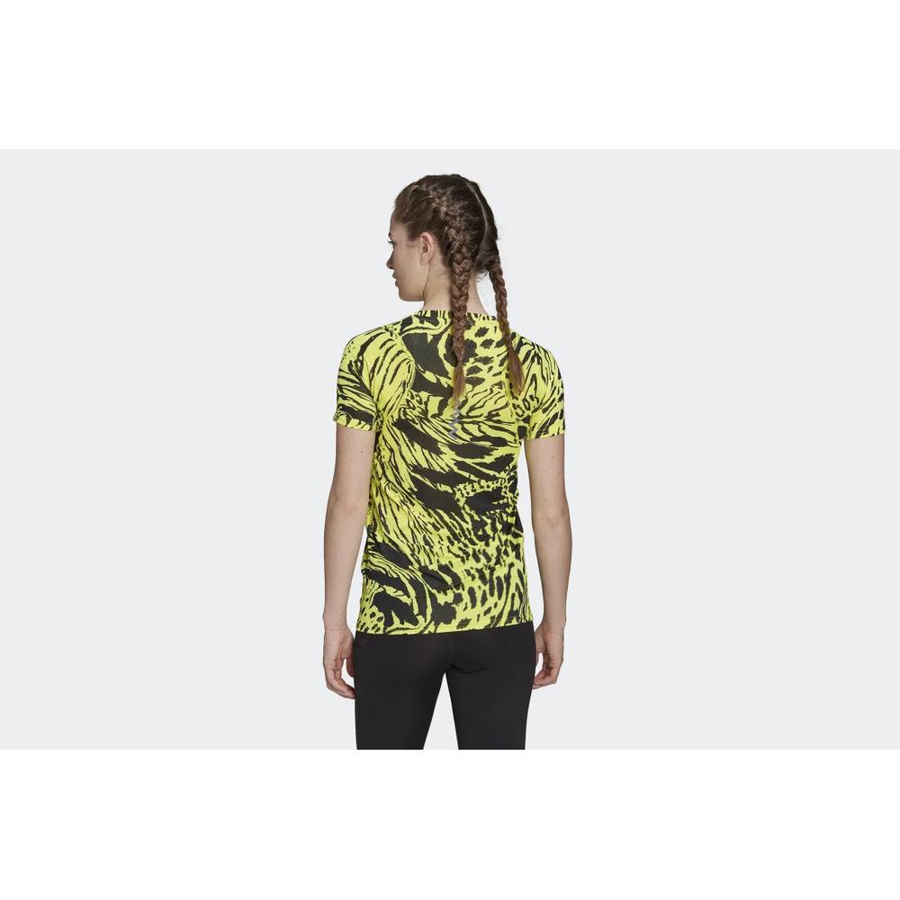 Koszulka adidas Fast Allover Print Running HC6346 - czarno-żółta