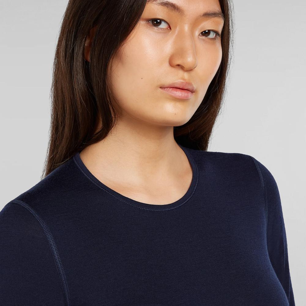 Koszulka damska Icebreaker Merino 200 Oasis Long Sleeve Crewe Thermal 1043754011 - czarna