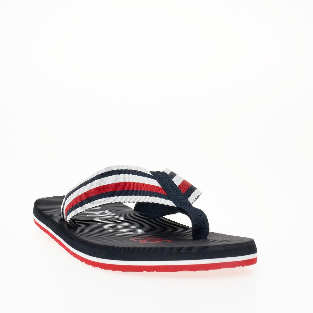 Japonki Tommy Hilfiger Massage Footbed Oly Beach Sandal FM0FM05025-DW5 - granatowe